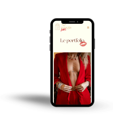 Screen du portfolio en version mobile de la photographe boudoir / intimiste - Marine Duc Digital